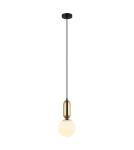 Lampy wiszące kule - ITALUX Aldeva Wisząca E27 1x40W Czarny/Brązowy PND-02340-1S-BRO - product 2