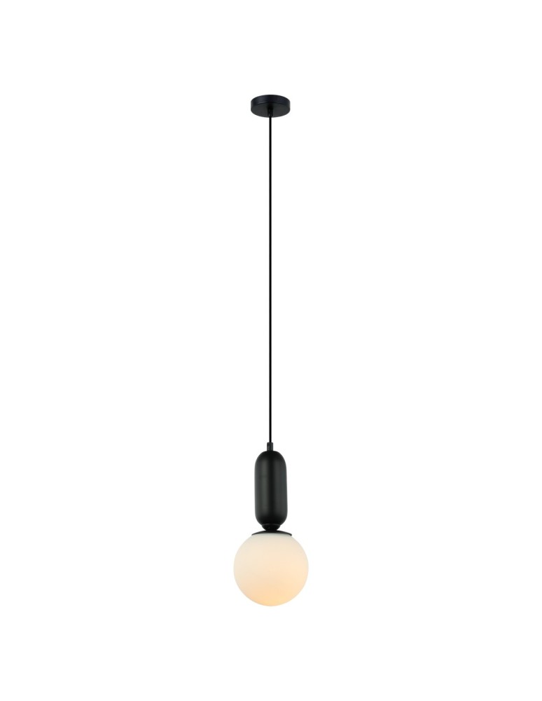 Lampy wiszące kule - ITALUX Aldeva Wisząca E27 1x40W Czarny PND-02340-1S-BK - product kolory-swiatla.pl 2