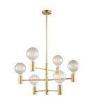 Żyrandole w stylu skandynawskim - ITALUX Veva Wisząca E27 6x40W Złoty mat MDM3339/6 GD - product 2
