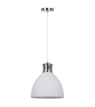 Lampy wiszące - ITALUX Lola Wisząca E27 1x60W Biały/Nikiel MD-HN8100-WH+S.NICK - product 2