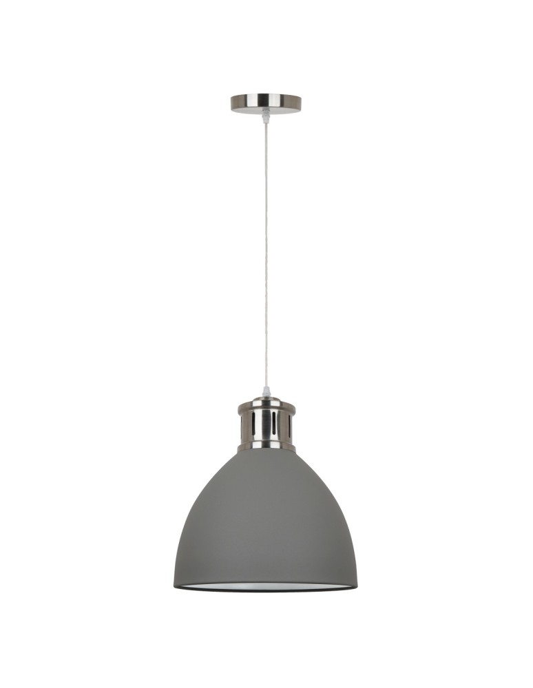 Lampy wiszące - ITALUX Lola Wisząca E27 1x60W Szary/Nikiel MD-HN8100-GR+S.NICK - product kolory-swiatla.pl 2