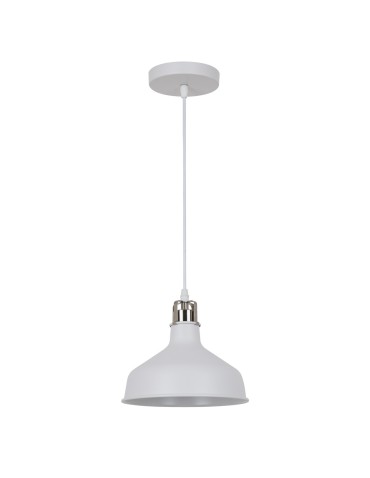 ITALUX Hooper Wisząca E27 1x60W Biały/Nikiel MD-HN8049M-WH+S.NICK - produkt 2