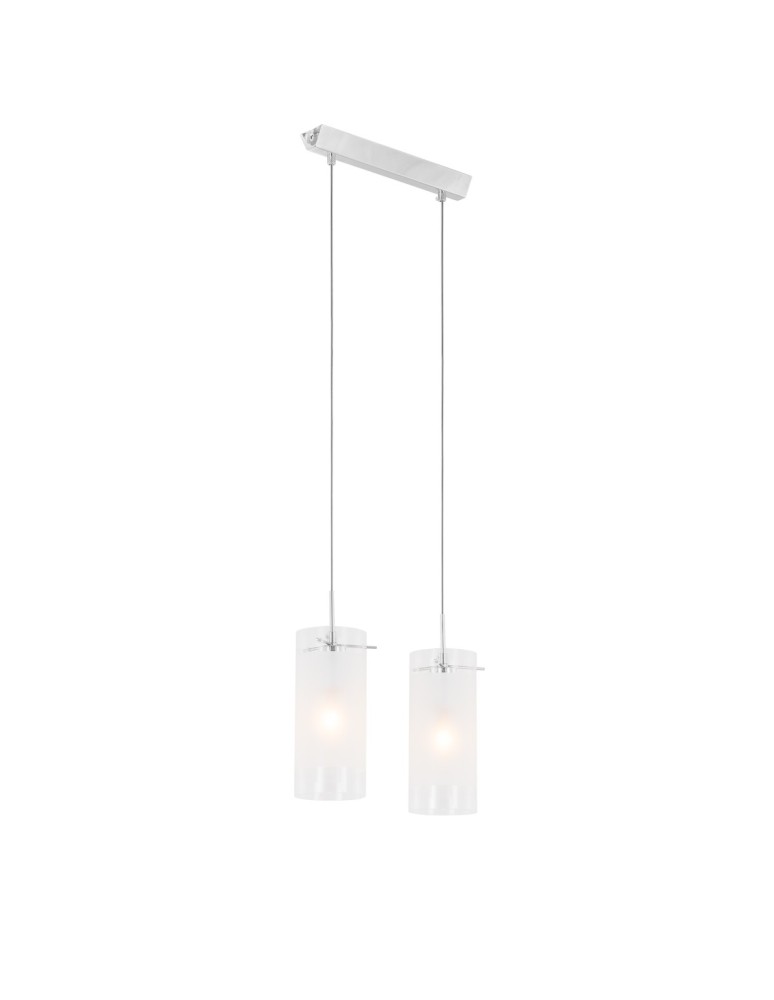 Lampy wiszące - ITALUX Blend Wisząca E27 2x60W Chrom MDF9489/2 - product kolory-swiatla.pl 2