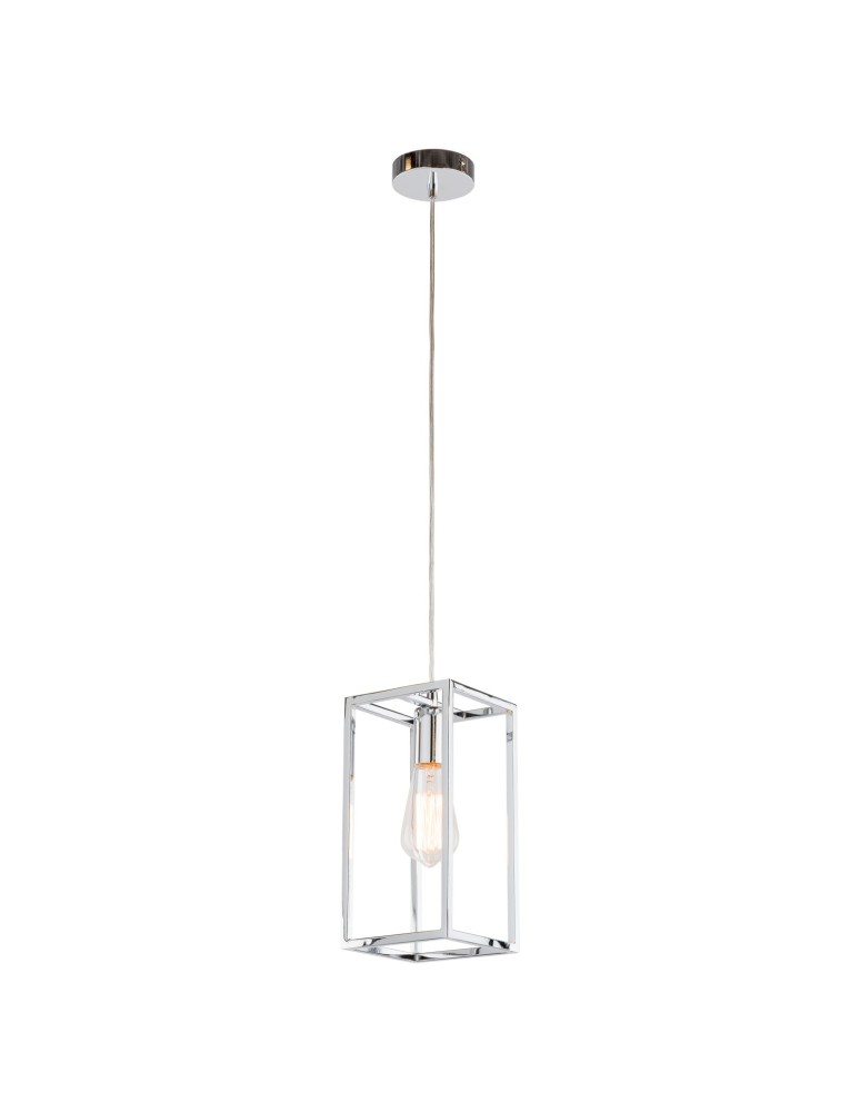 Lampy wiszące loftowe - ITALUX Sigalo Wisząca E27 1x60W Chrom MD-BR4366-D1 CH - produkt kolory-swiatla.pl 2