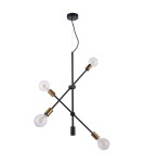 Lampy wiszące - ITALUX Edmond Wisząca E27 4x60W Czarny/Złoty MD-BR-262002-D4-G/B - product 2
