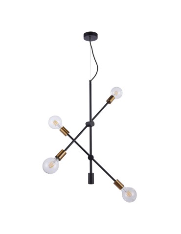 ITALUX Edmond Wisząca E27 4x60W Czarny/Złoty MD-BR-262002-D4-G/B - produkt 2