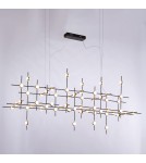 Lampy wiszące designerskie - ITALUX Provenza Wisząca LED zintegrowany 132W 3000K Czarny/Złoty MD18001067-55A BG - product 2