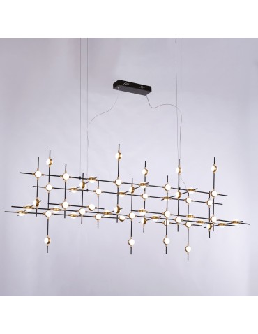 ITALUX Provenza Wisząca LED zintegrowany 132W 3000K Czarny/Złoty MD18001067-55A BG - produkt 2