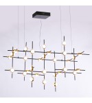 Lampy wiszące designerskie - ITALUX Provenza Wisząca LED zintegrowany 72W 3000K 4800lm Czarny/Złoty MD18001067-30A BG - product 2