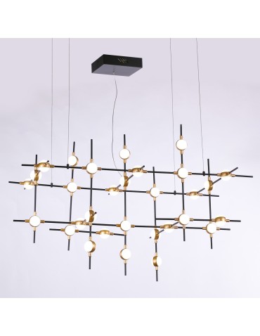 ITALUX Provenza Wisząca LED zintegrowany 72W 3000K 4800lm Czarny/Złoty MD18001067-30A BG - produkt 2
