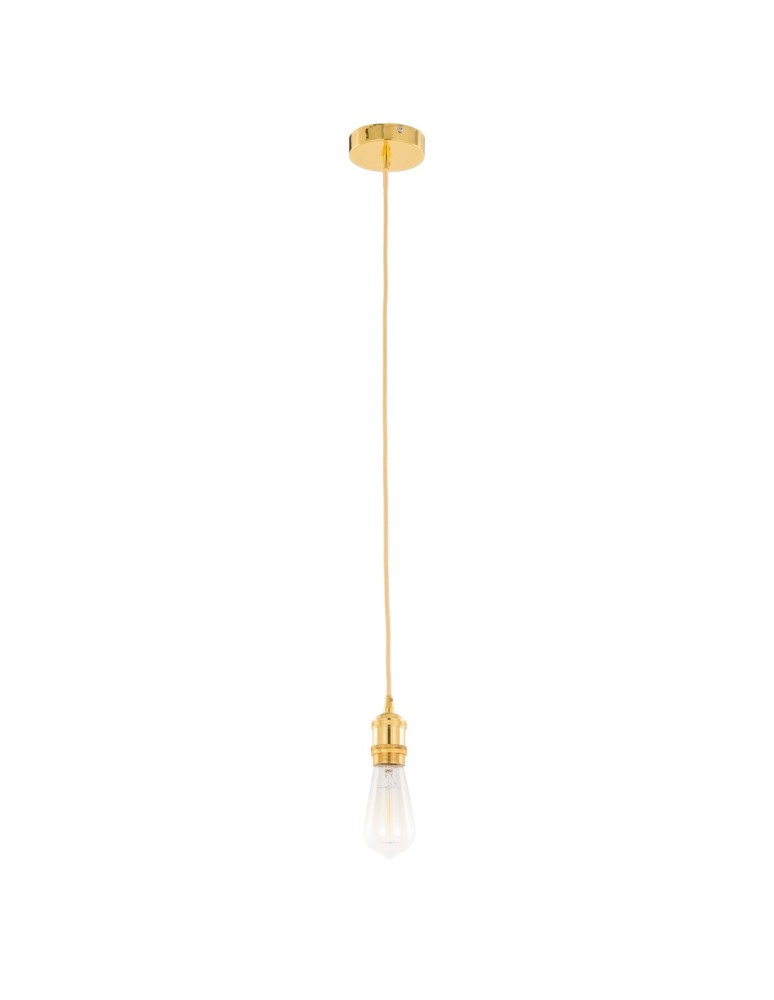 Lampy wiszące żarówki - ITALUX Classo Wisząca E27 1x60W Złoty DS-M-034 GOLD - product kolory-swiatla.pl 2