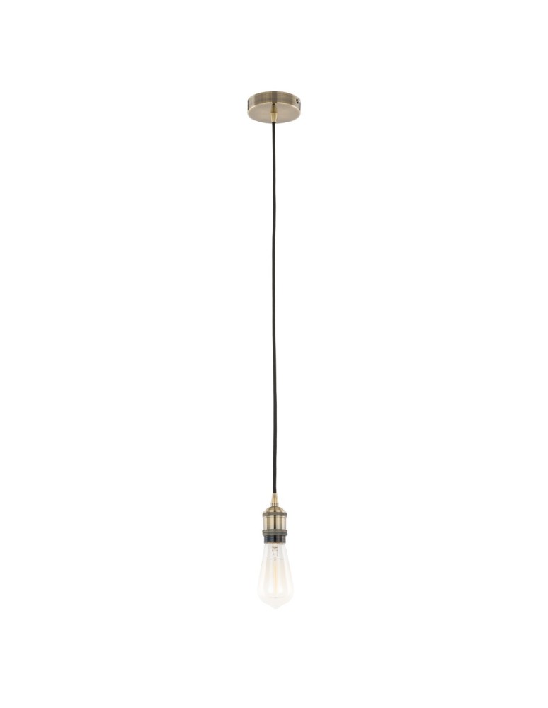 Lampy wiszące żarówki - ITALUX Classo Wisząca E27 1x60W Brązowy DS-M-034 ANTIQUE BRASS - produkt kolory-swiatla.pl 2