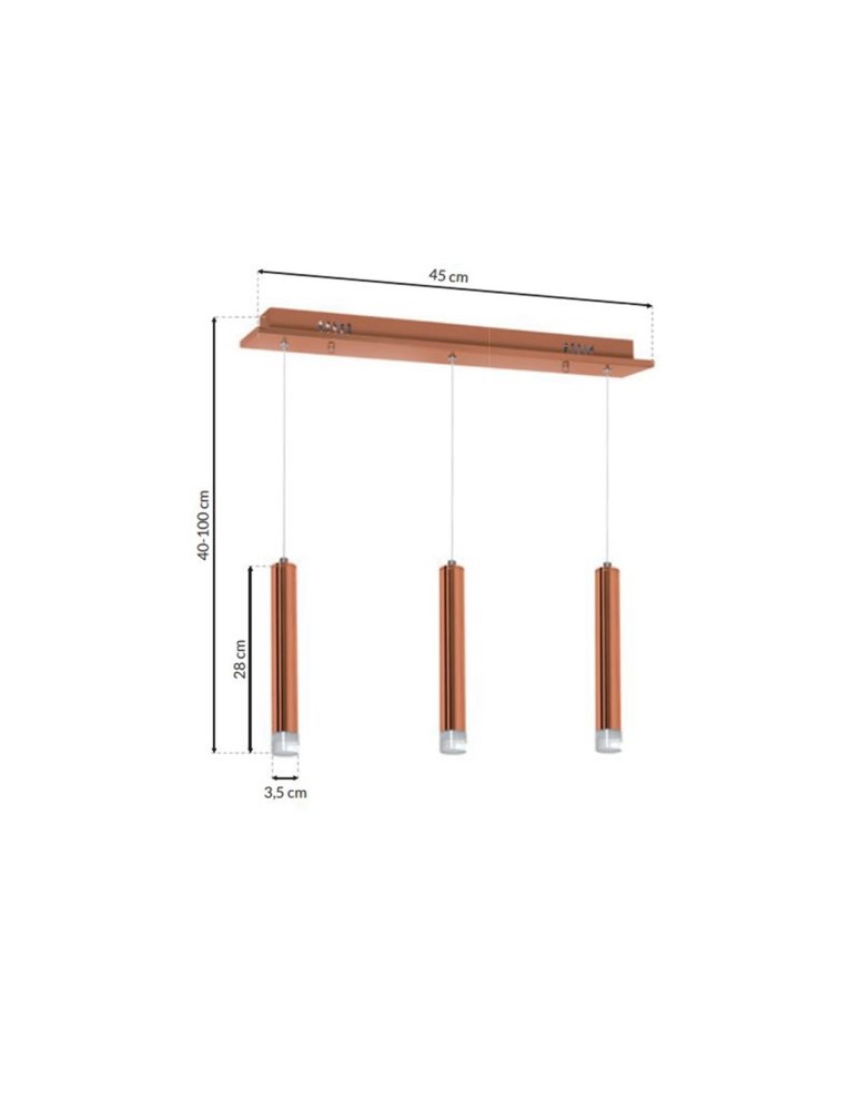 Milagro Lampa Wisząca COPPER 15W LED ML985 Milagro Lampa Wisząca COPPER 15W LED ML985