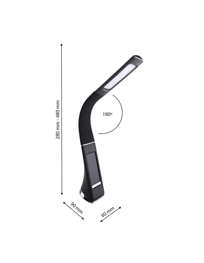 Milagro LAMPKA BIURKOWA GALA 6W LED CZARNA ML140 Milagro LAMPKA BIURKOWA GALA 6W LED CZARNA ML140
