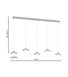 Milagro Lampa Wisząca ELLIPSE 25W LED ML415 Milagro Lampa Wisząca ELLIPSE 25W LED ML415