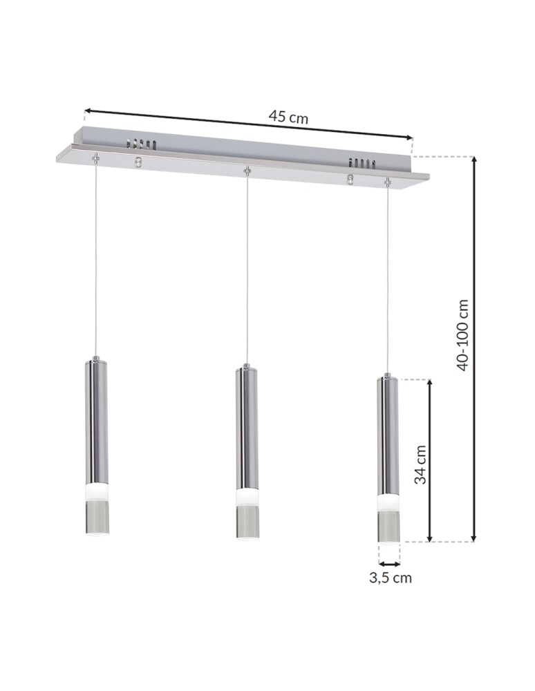 Milagro Lampa Wisząca ICE 15W LED ML322 Milagro Lampa Wisząca ICE 15W LED ML322