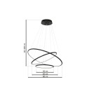 Milagro Lampa Wisząca ORION BLACK 99W LED ML509 Milagro Lampa Wisząca ORION BLACK 99W LED ML509