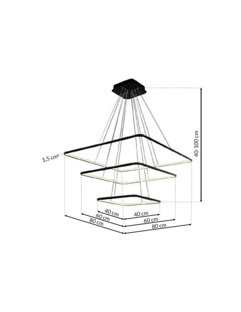 Milagro Lampa Wisząca NIX BLACK 117W LED ML519