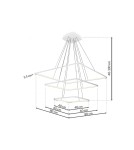 Milagro Lampa Wisząca NIX WHITE 117W LED ML515 Milagro Lampa Wisząca NIX WHITE 117W LED ML515