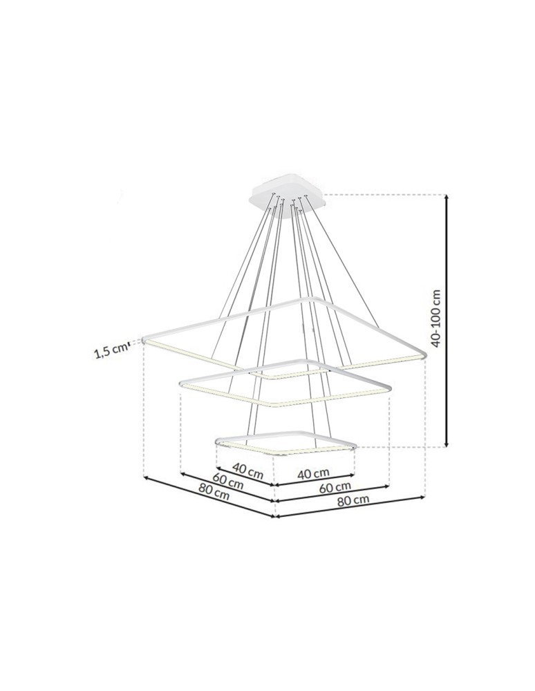 Milagro Lampa Wisząca NIX WHITE 117W LED ML515 Milagro Lampa Wisząca NIX WHITE 117W LED ML515