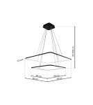 Milagro Lampa Wisząca NIX BLACK 50W LED ML518 Milagro Lampa Wisząca NIX BLACK 50W LED ML518