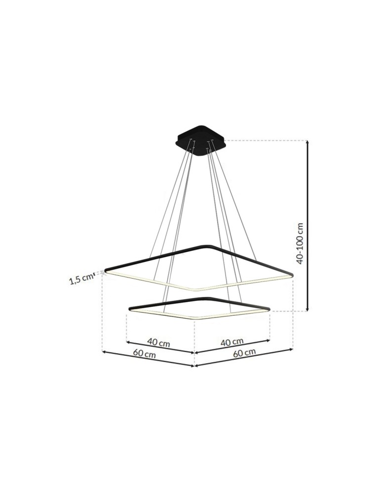 Milagro Lampa Wisząca NIX BLACK 50W LED ML518 Milagro Lampa Wisząca NIX BLACK 50W LED ML518