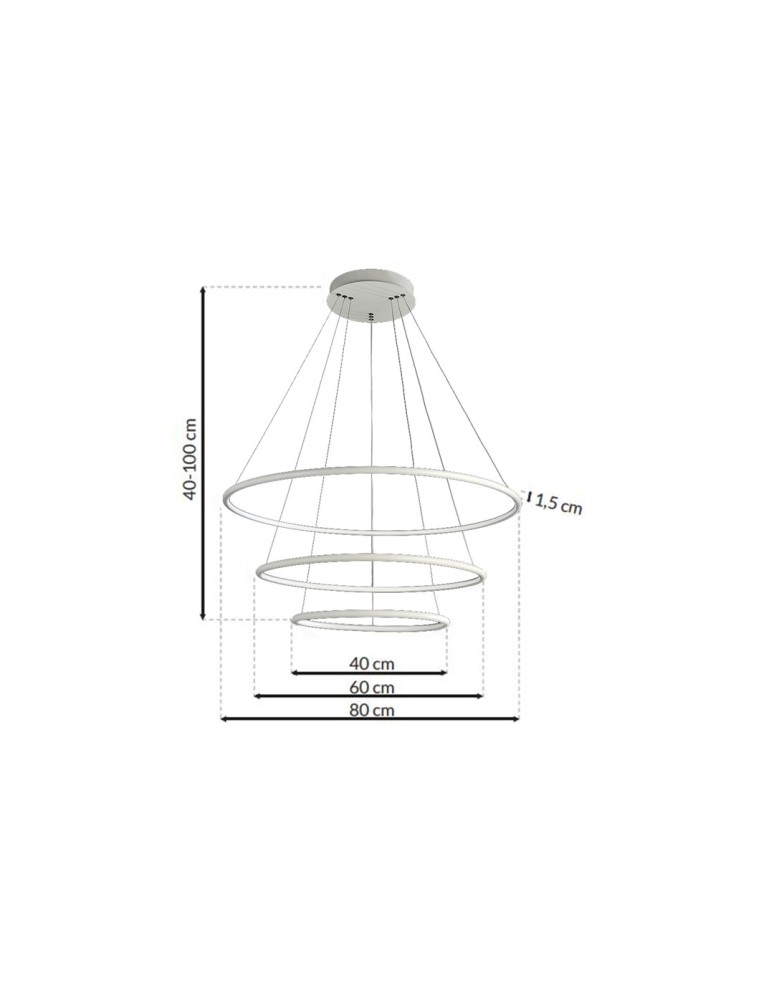 Milagro Lampa Wisząca ORION WHITE 99W LED ML503 Milagro Lampa Wisząca ORION WHITE 99W LED ML503