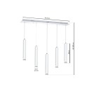 Milagro Lampa Wisząca ALBA 5X5W LED ML190 Milagro Lampa Wisząca ALBA 5X5W LED ML190