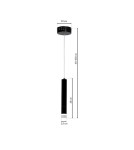 Milagro Lampa Wisząca CARBON 1X5W LED ML182 Milagro Lampa Wisząca CARBON 1X5W LED ML182