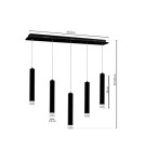 Milagro Lampa Wisząca CARBON 5X5W LED ML184 Milagro Lampa Wisząca CARBON 5X5W LED ML184