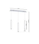 Milagro Lampa Wisząca ALBA 3X5W LED ML189 Milagro Lampa Wisząca ALBA 3X5W LED ML189