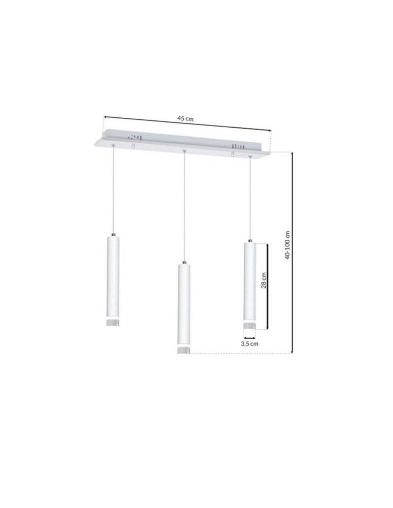 Milagro Lampa Wisząca ALBA 3X5W LED ML189 Milagro Lampa Wisząca ALBA 3X5W LED ML189