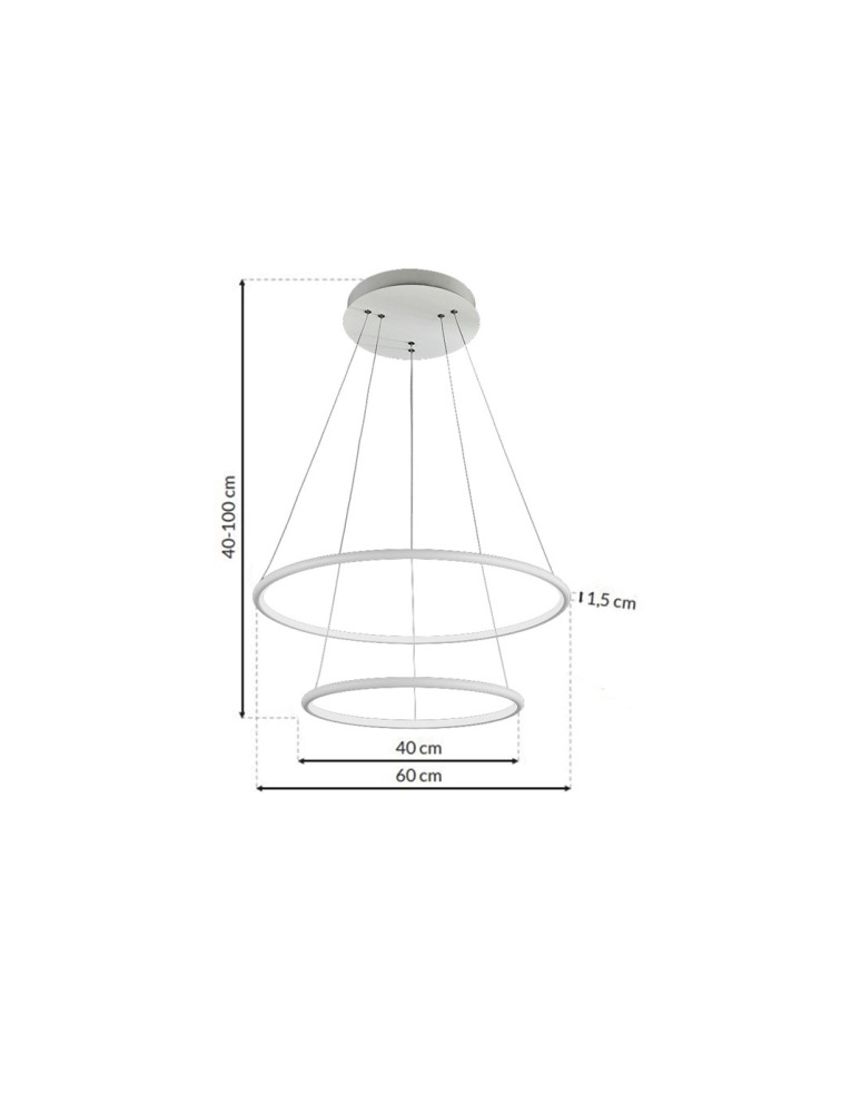 Milagro Lampa Wisząca ORION WHITE 53W LED ML502 Milagro Lampa Wisząca ORION WHITE 53W LED ML502