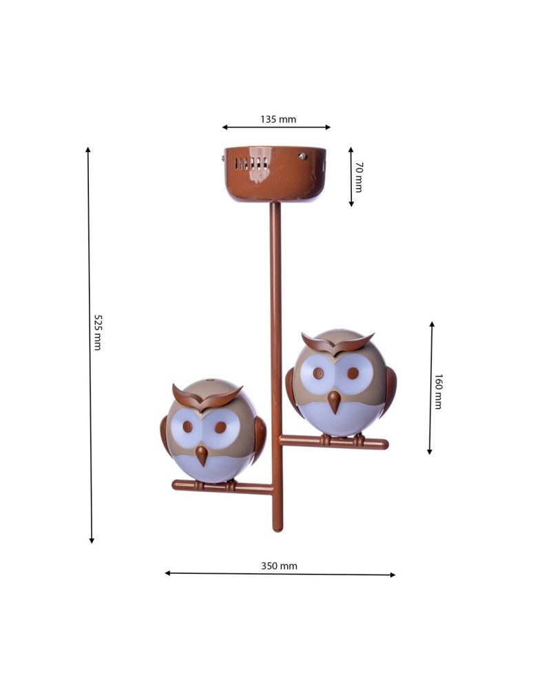 Milagro LAMPKA Sufitowa OWL 2XG9 LED ML244 Milagro LAMPKA Sufitowa OWL 2XG9 LED ML244