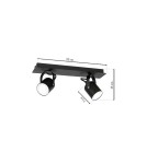 Milagro Lampa sufitowa PICO BLACK 2xGU10 MLP995 Milagro Lampa sufitowa PICO BLACK 2xGU10 MLP995
