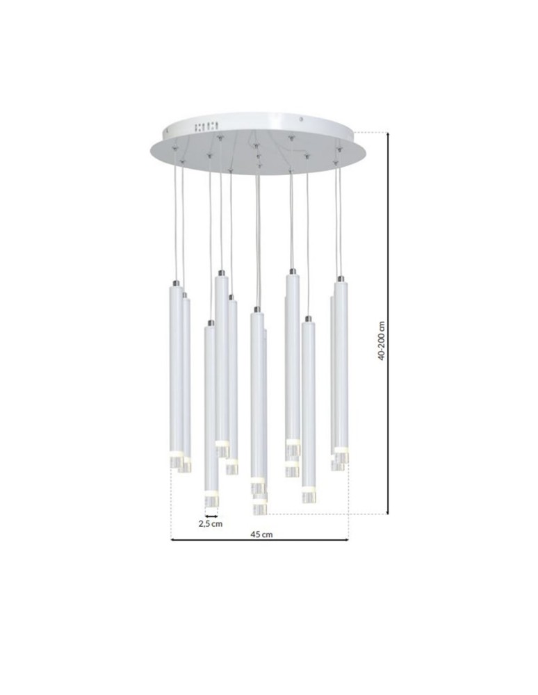 Milagro Lampa Wisząca ALBA 12W LED ML228 Milagro Lampa Wisząca ALBA 12W LED ML228