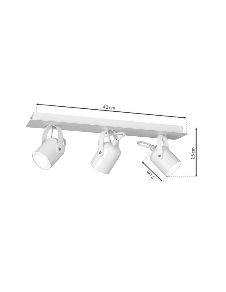 Milagro Lampa sufitowa PICO WHITE 3xGU10 MLP991