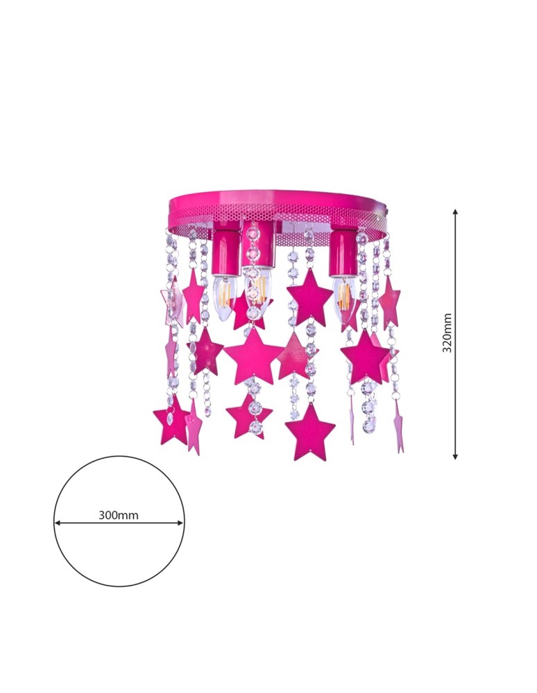 Milagro Lampa Sufitowa STAR 3xE27 MLP1129 Milagro Lampa Sufitowa STAR 3xE27 MLP1129