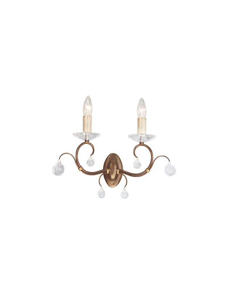 Kinkiety - Elstead Lighting Interior Kinkiet LUNETTA 2x60W E14 LUN2 BRONZE - produkt kolory-swiatla.pl 1