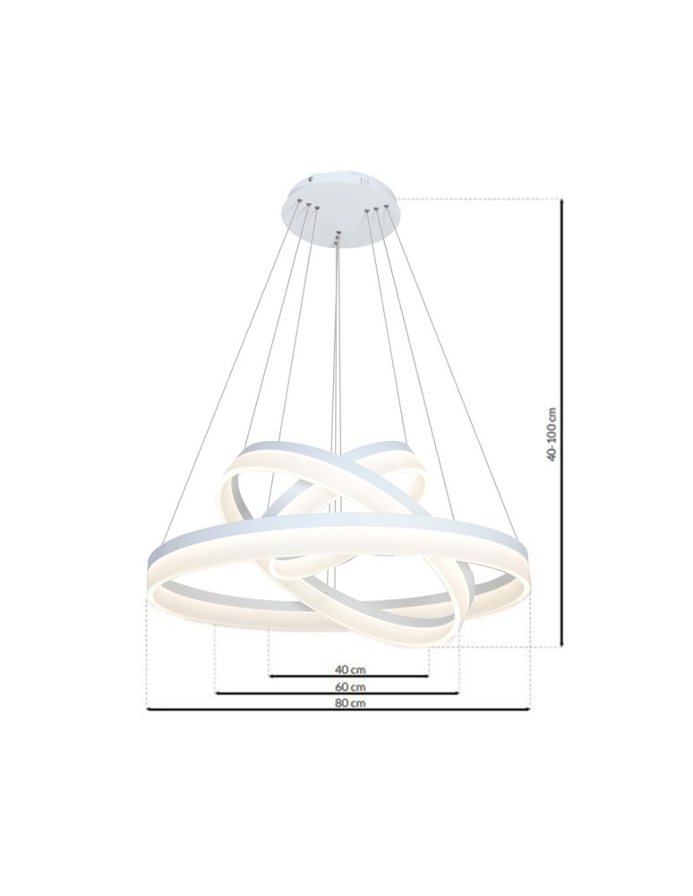 Milagro Lampa Wisząca RING 4080 114W LED + PILOT ML4080 Milagro Lampa Wisząca RING 4080 114W LED + PILOT ML4080