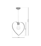 Milagro Lampa wisząca AMORE GREY 1xE27 MLP9822 Milagro Lampa wisząca AMORE GREY 1xE27 MLP9822
