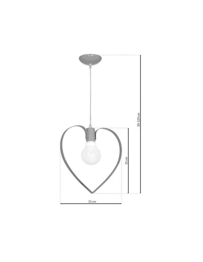 Milagro Lampa wisząca AMORE GREY 1xE27 MLP9822 Milagro Lampa wisząca AMORE GREY 1xE27 MLP9822