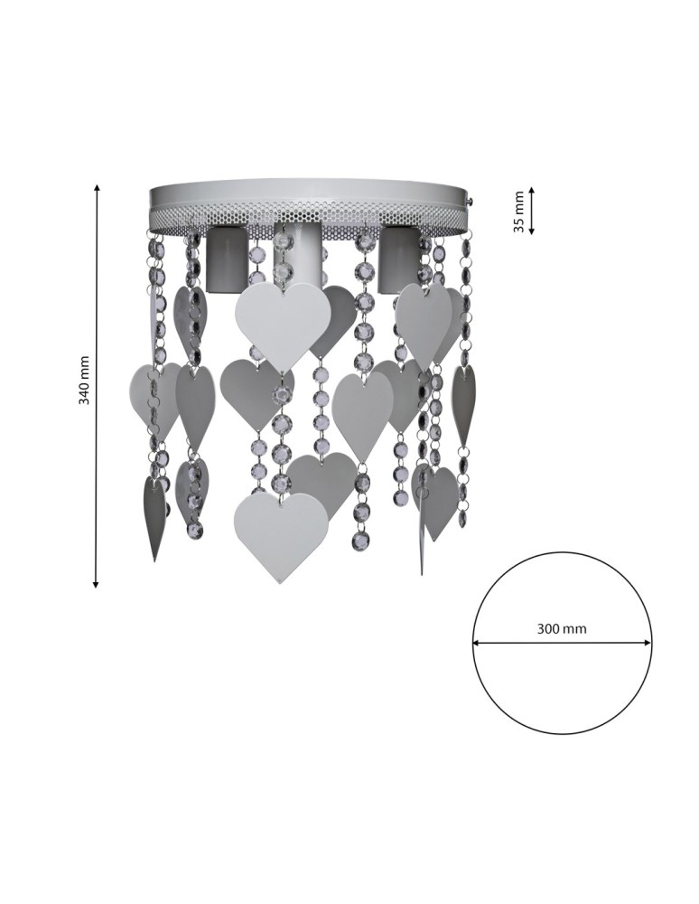 Milagro Lampa Sufitowa CORAZON 3xE27 MLP1151 Milagro Lampa Sufitowa CORAZON 3xE27 MLP1151