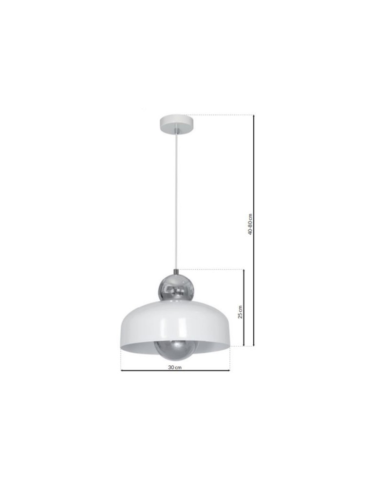 Milagro Lampa Wisząca HARALD WHITE 1xE27 MLP3770