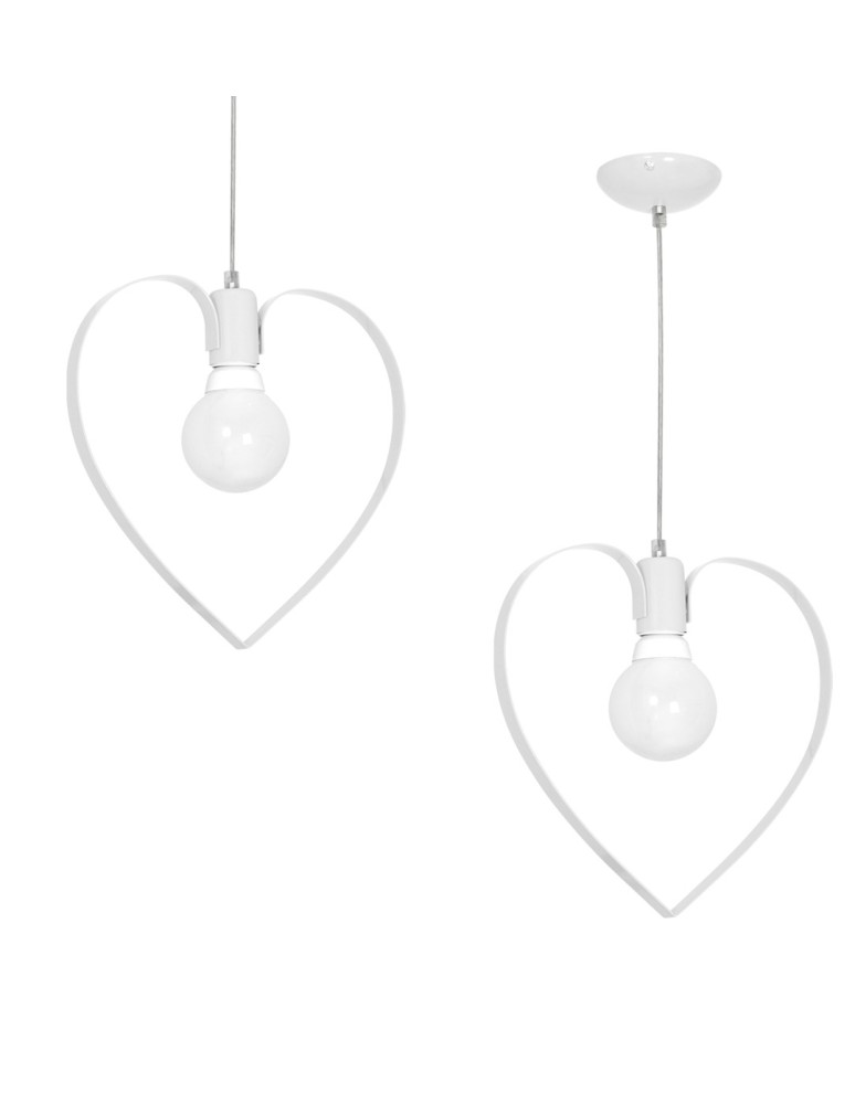 Milagro Lampa wisząca AMORE WHITE 1xE27 MLP9950