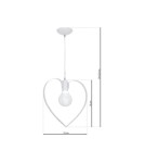 Milagro Lampa wisząca AMORE WHITE 1xE27 MLP9950 Milagro Lampa wisząca AMORE WHITE 1xE27 MLP9950
