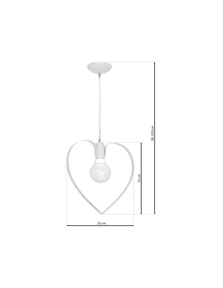 Milagro Lampa wisząca AMORE WHITE 1xE27 MLP9950 Milagro Lampa wisząca AMORE WHITE 1xE27 MLP9950