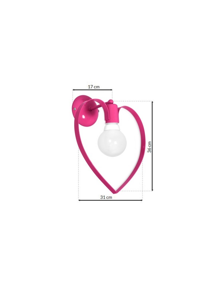Milagro Kinkiet AMORE DARK PINK 1xE27 MLP9955 Milagro Kinkiet AMORE DARK PINK 1xE27 MLP9955