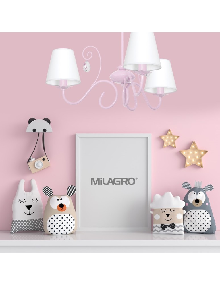 Milagro Żyrandol SARA PINK 3xE14 MLP1051 Milagro Żyrandol SARA PINK 3xE14 MLP1051