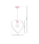Milagro Lampa wisząca AMORE PINK 1xE27 MLP9953 Milagro Lampa wisząca AMORE PINK 1xE27 MLP9953